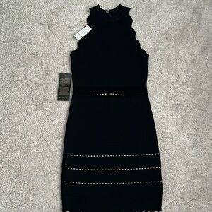 BEBE Elissa Scalloped Dress, women’s medium, NWT, flawless
